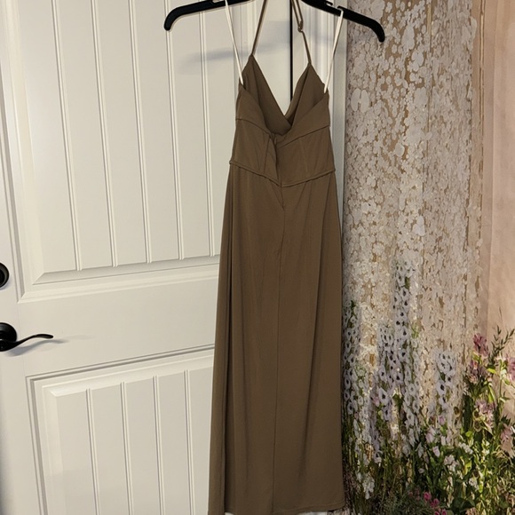 LPA Thalia Corset Midi Dress in Mushroom - Picture 7 of 7